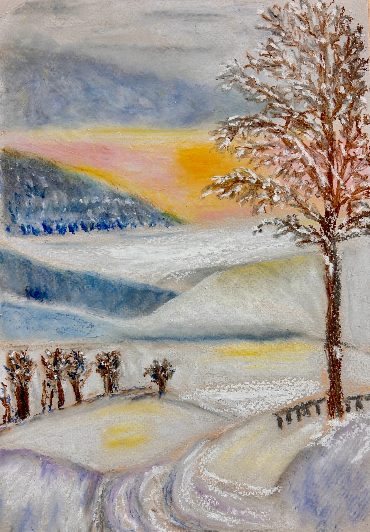 Still and Snowy Countryside — class photo